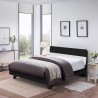 Modernes Holzdesign Doppelbett 160x190cm mit Kopfteil und Lattenrost Landeck Angebot