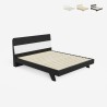 Modernes Holzdesign Doppelbett 160x190cm mit Kopfteil und Lattenrost Landeck Sales