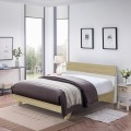 Modernes Holzdesign Doppelbett 160x190cm mit Kopfteil und Lattenrost Landeck Aktion