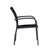 Stuhl mit Armlehnen für den Außenbereich aus Aluminium und Textilene Vence. Verkauf