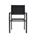 Stuhl mit Armlehnen für den Außenbereich aus Aluminium und Textilene Vence. Angebot