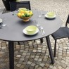 Runder Gartentisch für draußen Ø 120cm modernes Design anthrazit Akron Sales