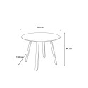 Runder Gartentisch für draußen Ø 120cm modernes Design anthrazit Akron Rabatte
