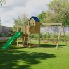 Klettergerüst mit Rutsche und Doppelschaukel für den Garten Treehouse Sales