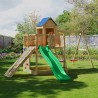 Klettergerüst mit Rutsche und Doppelschaukel für den Garten Treehouse Rabatte