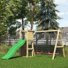Gartenspielplatz für Kinder mit Rutsche, Doppelschaukel und Klettergerüst Funny-3 DS Sales