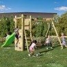 Garten Spielplatz Kinderrutsche Doppelschaukel Klettern Funny-3 DS Rabatte