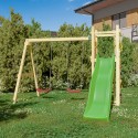Gartenspielplatz für Kinder mit Rutsche, Doppelschaukel und Klettergerüst Funny-3 DS Lagerbestand