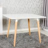 Skandinavisches Design quadratischer Tisch Küche Esszimmer Holz 80x80cm Wooden Angebot