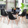 Skandinavisches Design quadratischer Tisch Küche Esszimmer Holz 80x80cm Wooden Rabatte