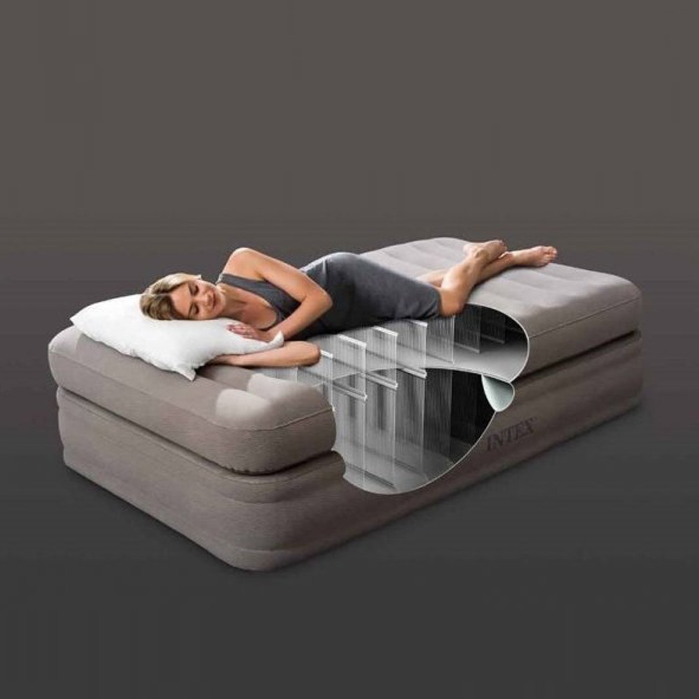 Aufblasbare Luftmatratze Einzelbett Intex 64444 Gäste Camping