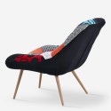 Sofa-Sessel Mehrfarbiger Patchwork-Stoff Skandinavischer Stil Nevada Sales