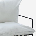 Modernes Design Sessel in minimalistischen Stil Stoff Metall schwarz Alaska Maße
