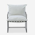 Modernes Design Sessel in minimalistischen Stil Stoff Metall schwarz Alaska Eigenschaften