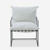 Modernes Design Sessel in minimalistischen Stil Stoff Metall schwarz Alaska Eigenschaften
