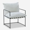 Modernes Design Sessel in minimalistischen Stil Stoff Metall schwarz Alaska Lagerbestand