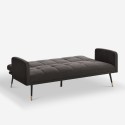 Stoff Schlafsofa 2-3 Sitzer Armlehnen schwarz gold Füße Mulier Eigenschaften