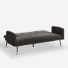 Stoff Schlafsofa 2-3 Sitzer Armlehnen schwarz gold Füße Mulier Eigenschaften