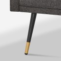 Stoff Schlafsofa 2-3 Sitzer Armlehnen schwarz gold Füße Mulier Preis