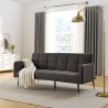 Stoff Schlafsofa 2-3 Sitzer Armlehnen schwarz gold Füße Mulier Kauf