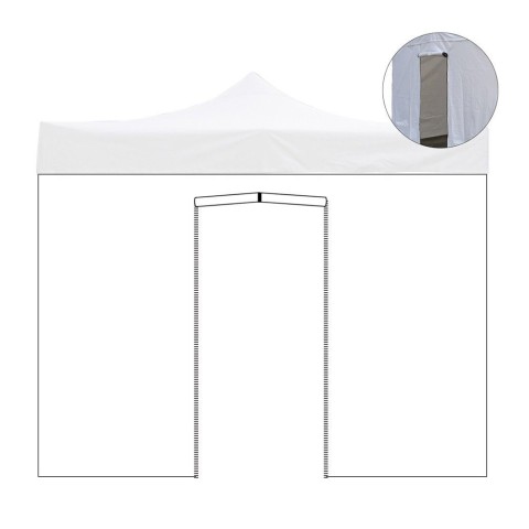 Seitenteil mit aufrollbarer Tür für klappbaren Gartenpavillon 3x4,5 Aktion