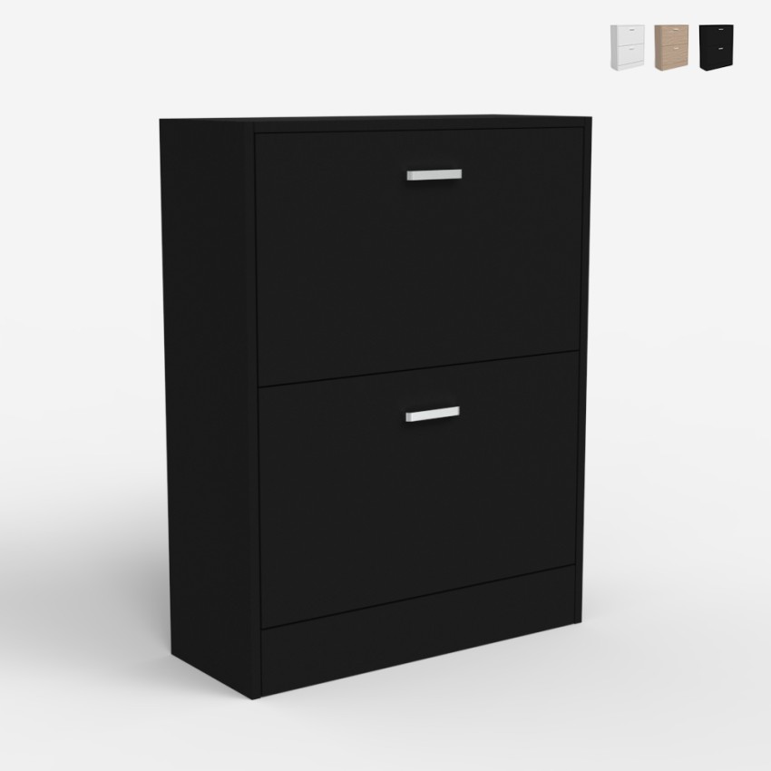 Platzsparender Schuhschrank 2 Türen Klappe 12 Paar Schuhe 63x24x80cm Sko Kauf Platzsparender Schuhschrank 2 Türen Klappe 12 Paar Schuhe 63x24x80cm Sko Kauf