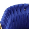 Design-Sessel aus Samt mit goldenen Beinen und Armlehnen Versailles 