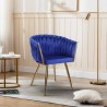 Design-Sessel aus Samt mit goldenen Beinen und Armlehnen Versailles Katalog