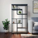 Bücherregal aus Eisen und Holz industrieller Design 100x30x180h Fravit Angebot