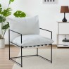 Modernes Design Sessel in minimalistischen Stil Stoff Metall schwarz Alaska Angebot