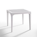 Garten Bar Tisch Outdoor Quadrat 80x80cm aus Polypropylen Malmo Preis