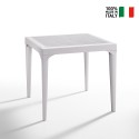 Garten Bar Tisch Outdoor Quadrat 80x80cm aus Polypropylen Malmo Modell