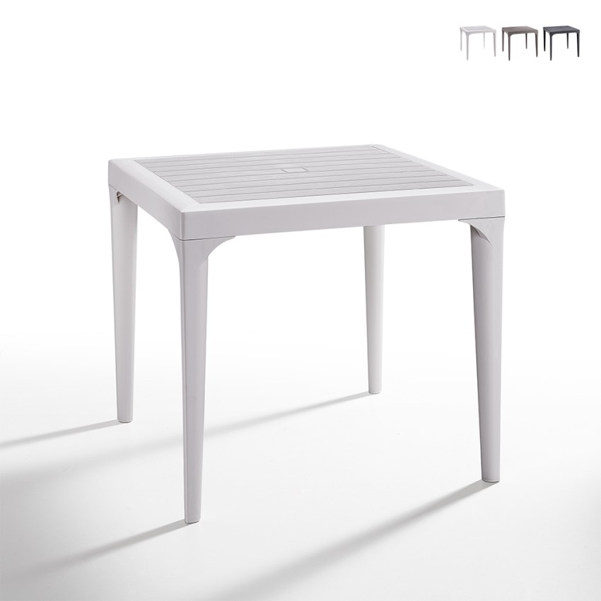 Garten Bar Tisch Outdoor Quadrat 80x80cm aus Polypropylen Malmo Angebot