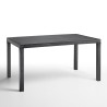 Gartentisch im Freien 150x90cm aus Rattan-Polypropylen Houston 