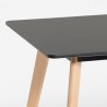 Esstisch aus Holz für Küche 120x80cm in Schwarz Weiß Demant Modell
