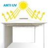 Gazebo 3,3x3,3 Meter Garten Bar Veranda Markt Pagode Antigua uv 