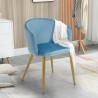 Moderner Samt Stuhl Küche Esszimmer Schlafzimmer goldene Beine Patogu Eigenschaften
