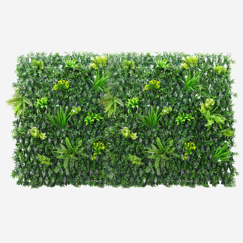 Künstliche Gartenpflanze Hecke 200x100cm ausziehbar Laurus Aktion