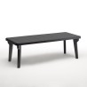 Garten Set ausziehbarer Tisch 160-220cm 6 Stühle schwarz Liri Dark 