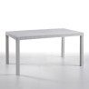 Tischset für Garten im Freien Rattan 150x90cm 6 Stühle Weiß Meloria Light 