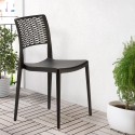 Stuhl Stapelbar aus Polypropylen Stühle für Bar Küche und Garten Cross Sales