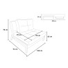 Stoff-Klappsessel Bett Wohnzimmer Büro Selene 