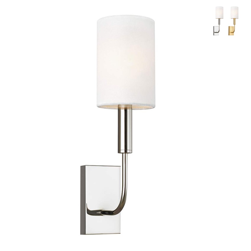 Klassisch moderne Wandlampe Weißer Stoff Lampenschirm Brianna1 Verkauf