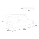 2-Sitzer Schlafsofa skandinavischer Stil aus Stoff Elettra 