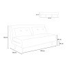 2-Sitzer Schlafsofa skandinavischer Stil aus Stoff Elettra 
