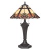 Tischlampe im klassischen Tiffany-Stil mit buntem Lampenschirm Cambridge Aktion