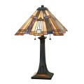 Tiffany-Tischlampe mit 2 Lichtern für klassischen Büroschreibtisch Inglenook Aktion