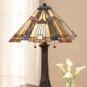 Tiffany-Tischlampe mit 2 Lichtern für klassischen Büroschreibtisch Inglenook Verkauf