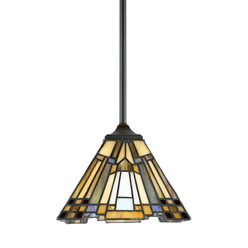 Tiffany Hängeleuchte mit farbigem Glasschirm Inglenook Aktion Tiffany Hängeleuchte mit farbigem Glasschirm Inglenook Aktion