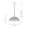 Tiffany-Stil Deckenlampe 3 Lichter klassisches Buntglas Kami Rabatte